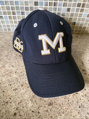 MICHIGAN Navy Baseball Cap with White and Maize 'M' Patch
